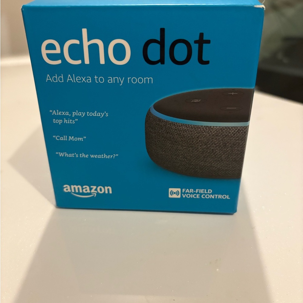 Amazon Echo Dot with Alexa - Blue and Black